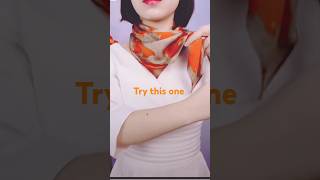 How to 👔 a scarf 🧣scarf around neck  perfect stylish silk scarf tie method [upl. by Eirena]