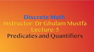 Lecture  5 Discrete Math  Predicates and Quantifiers UrduHindi [upl. by Sanoj]