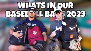 WHATS IN OUR BASEBALL BAGS 2023 [upl. by Mandel]