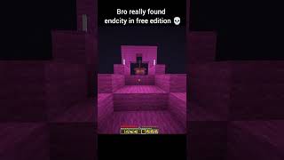 Endcity in minecraft free edition 💀 minecraft shorts memes [upl. by Nesyla]