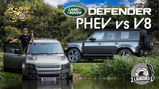 V8 Vs PHEV New Land Rover Defender P525 and P400e full review [upl. by Aenej]