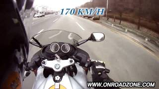 BMW R1100S 0100kmh  0180kmh DriftHD video [upl. by Eelyr595]