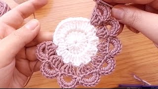 Crochet coaster in 10 minutes coaster tutorial easy [upl. by Barny875]