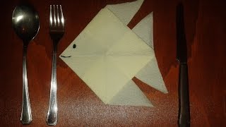 Piegare i Tovaglioli Pesce Fold napkins Fish [upl. by Jonny]