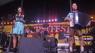 Terry Cavanagh and the Alpine Express Becca yodeling at Wurstfest 11624 [upl. by Nevram]