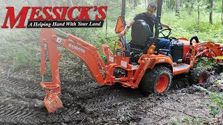 Axle deep in the mud Getting Unstuck with the Backhoe [upl. by Belicia]