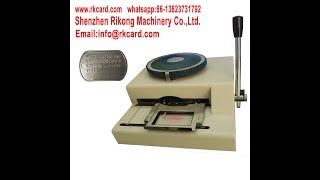 Dog tagMilitary ID tags embossing machine [upl. by Eitsim]