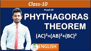 Proof Of Pythagoras Theorem CLASS 10  ENGLISH [upl. by Lise]