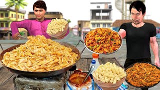 Famous Desi Pasta Street Style Cooking Street Food Hindi Kahani Moral Stories New Funny Comedy Video [upl. by Ahseyd]