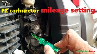 bike carburetor tuning  mileage setting  Yamaha FZ perfect carburetor tuning to get 45 kmpl [upl. by Airun]