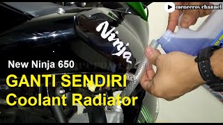 Tutorial Ganti Coolant Radiator New Ninja 650 20172019 [upl. by Idorb802]