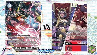 DIGIMON TCG Local match MegaZoo Omnimon BlueBlack vs Lilithmon mill Purple  PIEDRA BRUJA [upl. by Nivan655]