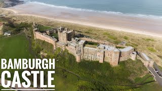 Bamburgh Castle Flyover 4K [upl. by Eelaroc96]