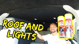 DIY Roof Lining and Lights  VW Transporter T5 Conversion [upl. by Eeral]