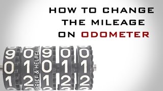 how to change the mileage on odometer [upl. by Aneryc]