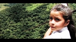 Zipline commute Columbia kids cross canyon to reach school Learning World S1E04 part 13 [upl. by Haim]