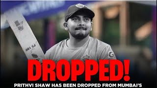 Why was Prithvi Shaw dropped from Mumbais Ranji Trophy squad  Prithvi Shaw  Reaction video  IPL [upl. by Ellehcear770]