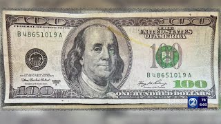 Police warn of people scrubbing 1 bills turning them into 100 [upl. by Wiltsey435]