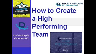 How to Create a High Performance TeamLeadership Training [upl. by Sgninnej228]