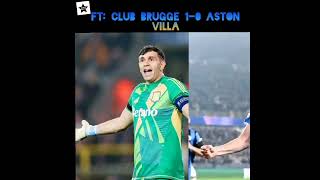 FT Club Brugge 10 Aston Villa trending football news trending shorts DavidoOfficial [upl. by Gnilhsa]