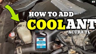 HOW TO ADD COOLANT TO ACURA TL2004 IMPORTANT THINGS TO CHECK ON YOUR CAR  ADAEAGLE [upl. by Eerot]