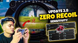 BGMI 28 UPDATE ZERO RECOIL SENSITIVITY🔥FOR LASER SPRAYS BGMIPUBG ANDROIDIOS Mew2 [upl. by Anaitsirc]