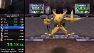 Pokemon Stadium 2  Gym Leader Castle Round 2 Speedrun in 30428 [upl. by Gnehc]