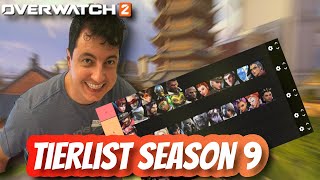 TierList temporada 9 o que mudou   Overwatch 2 [upl. by Calabresi]