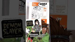 beginner vs pro manga supplies demonslayer [upl. by Tyre]