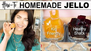 How To Make Healthy Homemade JELLO with ONLY 2 INGREDIENTS  Gut Healing amp Kid Friendly Snack [upl. by Archibaldo]