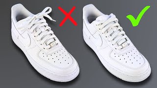 How To Hide Laces On Shoes Nike Air Force 1 3 WAYS [upl. by Eniawtna158]