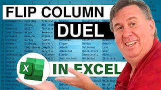 Excel  Reverse A Column In Excel  With Mike Girvin  Duel 196  Episode 2446 [upl. by Israel]