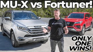 Isuzu MUX vs Toyota Fortuner which 4WD wagon is BEST Fortuner vs MUX 2022 comparison [upl. by Eelaroc]