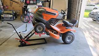 Pro Lift T5305 Lawn Mower Lift with Hydraulic Jack for Riding Tractors and Zero review [upl. by Auehsoj877]