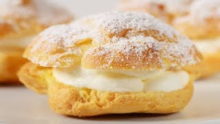 Cream Puffs Recipe Demonstration  Joyofbakingcom [upl. by Werdma]