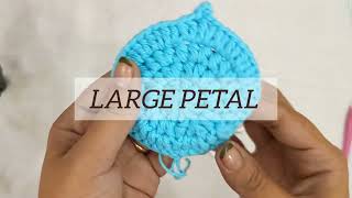 StepbyStep Guide to Making a Crochet Petal Rosecrochet handmadeworld handmade [upl. by Aliehs]