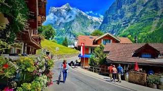 GRINDELWALD Switzerland🇨🇭Most Amazing Swiss Village In Summer  SWISS Valley [upl. by Daron403]