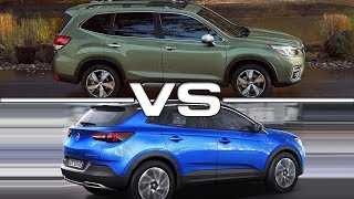 2019 Subaru Forester vs 2018 Opel Grandland X [upl. by Hsatan]