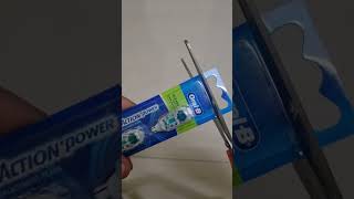 Oral B Cross Action Power Electric Toothbrush Replacement Head Unboxing [upl. by Cichocki918]