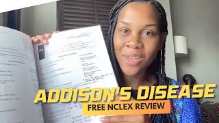 Monday Motivation Addisons Disease Free NCLEX Review [upl. by Stillas923]