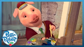 OfficialPeterRabbit  🐷 Pig Robinsons Wonderful Art 🎨  World Art Day  Cartoons for Kids [upl. by Prowel]