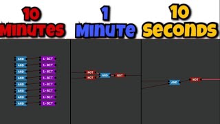 Logic gate challenge  10 seconds vs 1 minute vs 10 minutes [upl. by Ahsaenat]