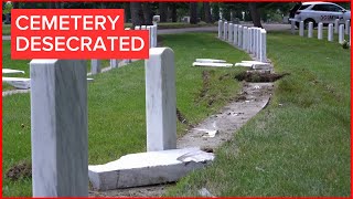 Headstones destroyed at Mountview Cemetery [upl. by Carny153]