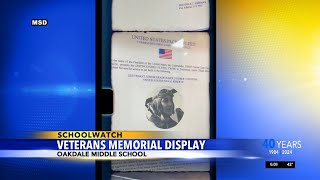 Oakdale Middle School unveils Veterans Memorial Display [upl. by Ariaj837]