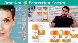 Eucerin Sun Gel 🌞 Cream Review sunscreenprotection sunexposure eucerin oilysuncream [upl. by Ark]