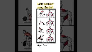 Back workout using Barbell foryou gymworkout [upl. by Guillema]