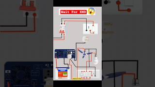 inverter connection for home  inverter connection with battery electrical electrician [upl. by Ecirtnom]