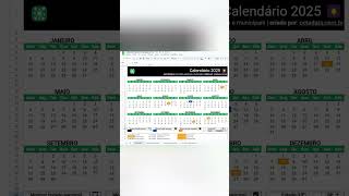 Calendário 2025 no Google Planilhas com municipais googlesheets excel dados 2025 brasil [upl. by Redvers]