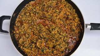 Nigerian Egusi and Bitter leaf soup How to make Egusi and Bitter leaf soup [upl. by Ilyak]