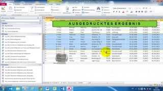 Access 2010 fürs Büro Part 32 Drucken von Tabellen Abfragen und Formularen [upl. by Bosch]
